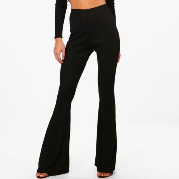 boohoo black flares